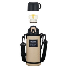 THERMOS 膳魔師 2WAY 保溫瓶 含收納袋 FJJ-802WF, 1個, 800ml, 米色 黑色
