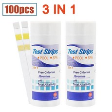 토양 테스터 수영장 PH 시험지 수질 3/5/6/7tointo1 잔류 염소 값 알칼리성 50/100, 100개