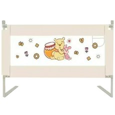 小熊維尼兒童床護欄，寶寶安全防護欄，可調式嬰兒床邊擋板，卡通圖案床圍, 蜜罐熊200cm