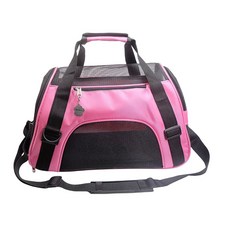 제인선 고양이 소프트 컴포트 라이트핑크 캐리어 강아지용 반려동물 미디엄 여행 사이드 휴대용 항공사 가방 고양이용 승인 접이식, LightPink