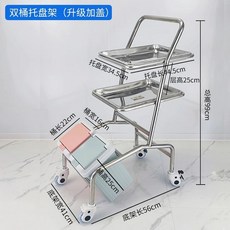 병원 트레이 스텐 트롤리 진료카트 물품 소독 핸드카트, 1개, 304 더블 배럴 팔레트 트럭