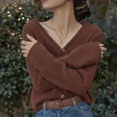 코발트블루 가디건 파란색 파랑색 하늘색 버건디