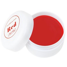 【2134人收藏】黑白紅單色人體彩繪顔料兒童臉麵部身體化妝萬聖節舞臺妝油彩膏, 紅色（50g）送兩隻筆