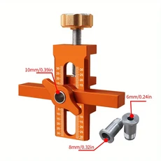 2 in 1 캐비닛 도어 설치 포지셔너 6/8/10mm 리바운더 펀치 장착 지그 옷장 패널, Mounting Jig Kit A / 1Pc, Mounting Jig Kit A