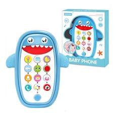 꼬마상어 전화기 유아 멜로디 휴대폰 장난감, 블루