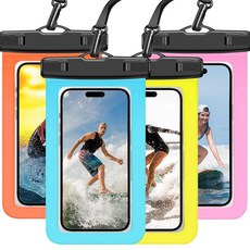 70 Years Loved 5팩 방수 폰 파우치 IPX8 범용 케이스 드라이 백 프로텍터 아이폰 17/16/15/14/13 프로 맥스 플러스 XS XR X 8 갤럭시 S25 S, 멀티컬러 4