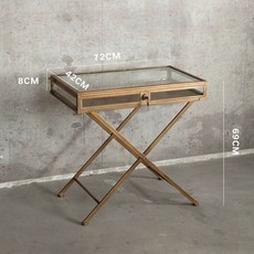 빈티지 악세사리장 드레스룸 유리 진열장 원색 보관함 수납 깊은 선반 수납장 박스 받침대, 6. 앤티크 대형+스탠드
