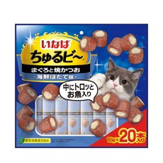 이나바 츄르비, 참치&구운가다랑어&가리비&해산물, 10g, 20개