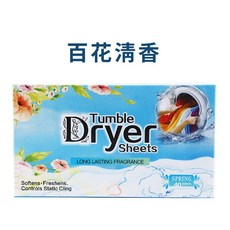 烘衣紙 超值盒裝 去靜電柔順香氛片, 1個, 百花清香