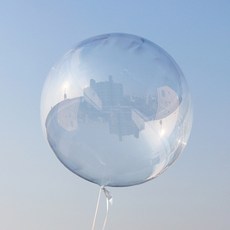 수플레이스 55센티 버블데코(주입구확장8.5cm) 투명 보보 PVC, 버블데코55(주입구8.5cm), 1개