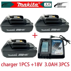 2026 100% 새 마키타 18V 배터리 충전식 3.0Ah BL1830B LXT400 전동 공구, 06 3PCS 3.0AH car