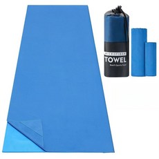 超細纖維 瑜珈鋪巾 止滑 速乾毛巾 健身運動旅行適用, 1個, 單條圓筒裝 / 寶藍色, 寶藍色