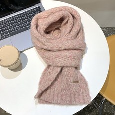 韓版阿爾帕卡羊駝毛針織圍巾，秋冬季新款，百搭加厚保暖毛線圍脖，柔軟親膚，多色可選