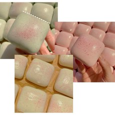 [미니 네모빵 네모떡 스퀴시 말랑이 3종 set] 쫀득 디저트 촉감 스트레스해소 피젯토이, 1개, 민트+딸기+크림