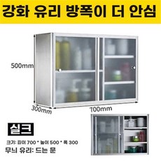 부엌 스텐 상부장 주방 선반장 업소용 스테인리스 식당, AK. 강화천 패턴 유리 도어 F2 700x500x30