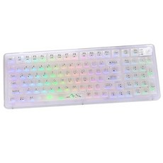 248193 Odpaltoy Transparent Mechanical Keyboard with RGB Backlight 98-Key Hot Swappable Gaming Ke, White
