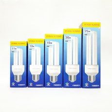 번개표 삼파장 전구 볼램프 주광색 E26 11W 13W 15W 20W 25W, 15w 주광색 (0585), 1개