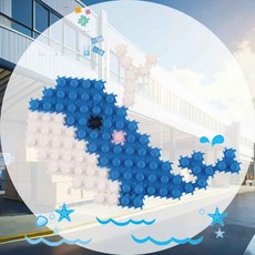 블럭 만들기재료 고래 미니블럭조립 diy 놀이교구 오감발달 블럭장난감 상상력자극