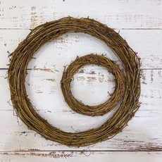手工藤編聖誕花圈，聖誕樹裝飾花環，節慶聖誕結佈置，門窗牆面裝飾, 15公分-1個+30公分1個, 1個