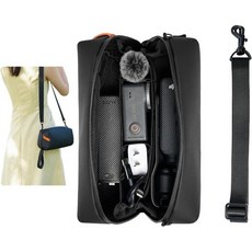 LKTOP 포켓 3 휴대용 가방 엑스트라 뮤즈 케이스 DJI Osmo 액션 6/5 프로/4/3 모바일 6/7 Insta 360 X4 카메라 액세, 소프트 백