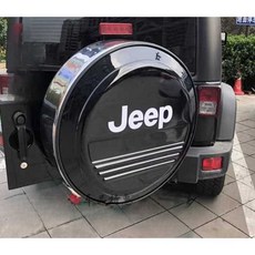 랭글러하드커버 스페어 타이어 뚜껑 덮개 스텐 JEEP, 1개, Jeep 검정 세트