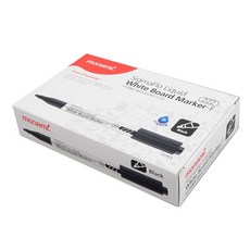 모나미 생잉크 세필둥근닙 보드마카 F222, 흑색, 12개