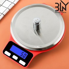 BLnY 주방 전자저울 ES100 정밀0.1g 이유식 베이킹 다이어트, BLnY-ES100 1kg, 레드, 1kg