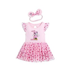 [공식 ] 미키와친구들 미니마우스 아기 1주년 돌 베이비 드레스 세트 (1000005445), 9~12개월