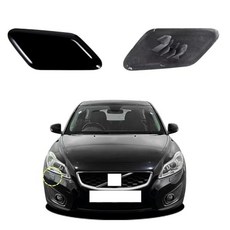 Goholy 자동차 전면 범퍼 헤드라이트 와셔 커버 볼보 C30 2010 2011 2012 2013 노즐 39863927 39863944 워터 스프레이 일렉트릭 실버 오른쪽 조, Right Passengers side, 블랙