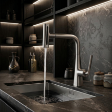 다기능 4way 폭포수 주방수전 교체 에떼르노 EK-3001NBM 무광, 1개