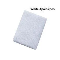 쿠쿠스토어 새로운 뜨거운 1 쌍 2Pcs 세트 통기성 면화 손목 Sweatbands 테니스 축구 러닝 체육관에 대한, 10 White-1pair-2pcs