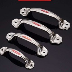 不鏽鋼花型門拉手拉手弓形老式抽屜櫃子櫥櫃門窗把手明裝木門五金, 4寸花型拉手（送羅絲）長9.7釐米,20個裝, 1個