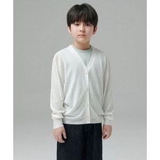 무신사스탠다드 KIDS 오버사이즈 플레인 가디건 [아이보리]