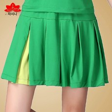 피겨스케이트 살색 피겨복 스타킹 피겨 타이즈 레깅스, 1개, 다크그린+라이트그린 스커트