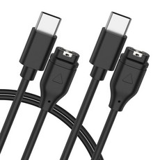 AK USB C 충전기 Garmin 시계 호환 충전 케이블 Fenix 7 7S 7X 6 6S 6X 5 5S Plus Forerunner 245 945 Instinct Vivoa, USB C (50CM+100CM), 1개