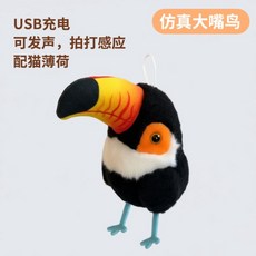 狂嗨抖抖鳥電動貓咪玩具 發聲仿真小鳥 狩獵自嗨神器逗貓棒, 大嘴鳥opp裝, 1個