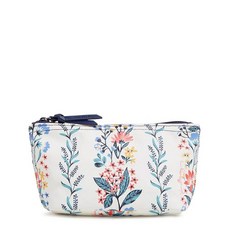 Vera Bradley 여성용 Every Day 소형 파우치 메이크업 오거나이저 백 파라다이스 크림 스트라이프 단일 사이즈