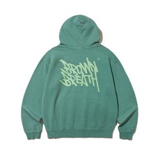 BROWNBREATH PIGMENT TAG HOODIE - BLUE GREEN BKSMHD001BG 420710