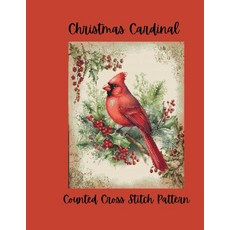 크리스마스 카디널: 카운트된 크로스 스티치 패턴, 기본