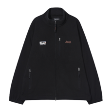 [국내매장판] 지프 JEEP 로고 라벨 하프넥 플리스 집업 블랙 후리스 자켓 (양말증정)