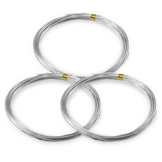 코히모 와이어 공예 철사 공예용 알루미늄 3.0MM x 5M 3개 세트 3W172, 1세트, 실버