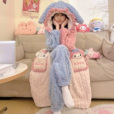 【 臺灣\齣貨 】珊瑚絨睡袍女 鞦鼕季 2025年新款加絨加厚 睡衣中長 法蘭絨浴袍傢居服【秦小姐精品店】