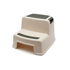 이중 두께 미끄럼 방지 플라스틱 발판 세면대용 높이 조절 사다리 의자, 33*36*25cm, 미트 그린