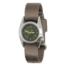 BERTUCCI® 스테인리스 스틸 필드 시계 - M-1S 여성용 에스프레소 다이얼 컴포트-Webb™ 밴드 18006 다크 카키 캐주얼