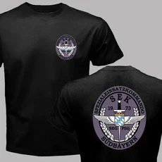 독일 SEK Spezialeinsatzkommando Polizei Berlin Fra Sudbayern 남성 티셔츠 면 티 탑 하라주쿠 스트리트, 02 XS（old）, 09 black  2