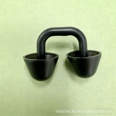 游泳用U形鼻夾, 透明黑--隱形鼻塞, 1個