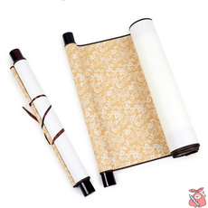 해피J보따리 족자형 서예종이 2p 두루마리 롤타입 동양화 먹그림 캘리그라피용 종이롤, 그린, 1개