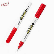 모나미 네임펜 X 가는글씨 레드 12자루 유성펜 사무용 필기구 빨간펜