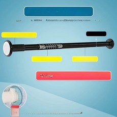 무타공 커튼봉 길이조절 4m 3m 압축봉 커텐봉 5m, 벽 거리 160-220cm 10개, 1개, 블랙 29mm