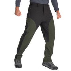 Aptint 남성용 하이킹 스노우 팬츠 스키 겨울 플리스 안감 방수 소프트쉘 팬츠 아웃도어 캠핑 산책 낚시 Amy Green.